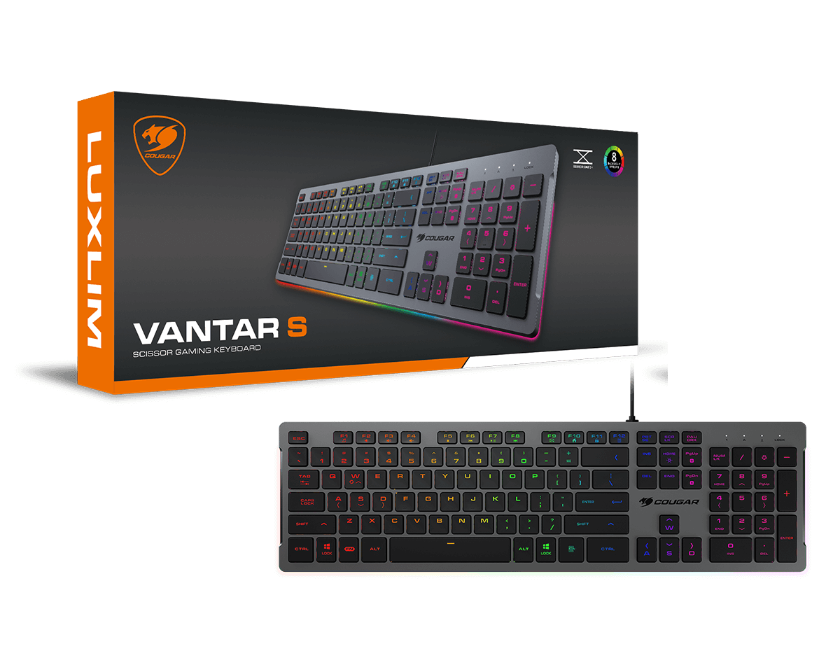 Cougar VANTAR S 剪刀腳電競鍵盤 電腦鍵盤 RGB鍵盤