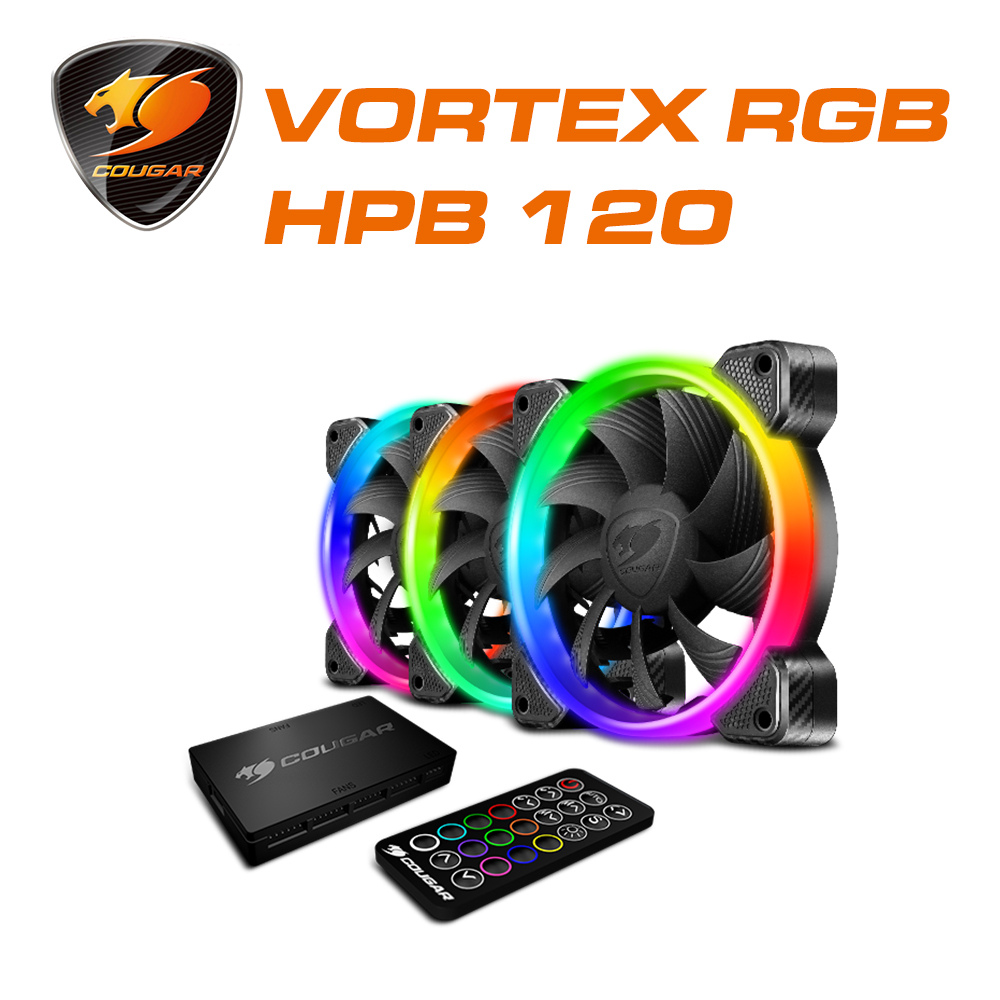 Cougar VORTEX RGB HPB 120 散熱風扇 (套件組)