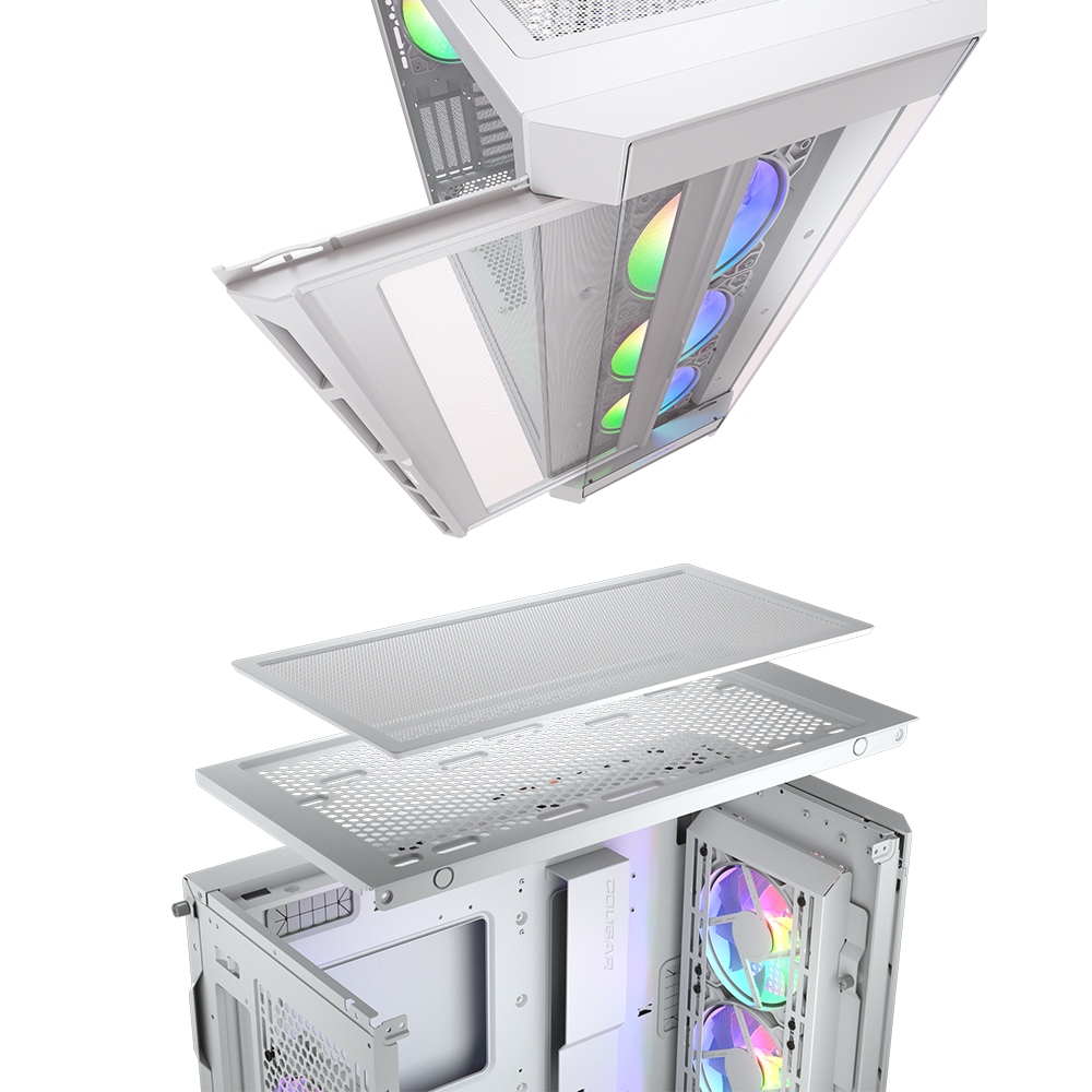 DUOFACE PRO RGB 雙面板 中塔機箱 (白)