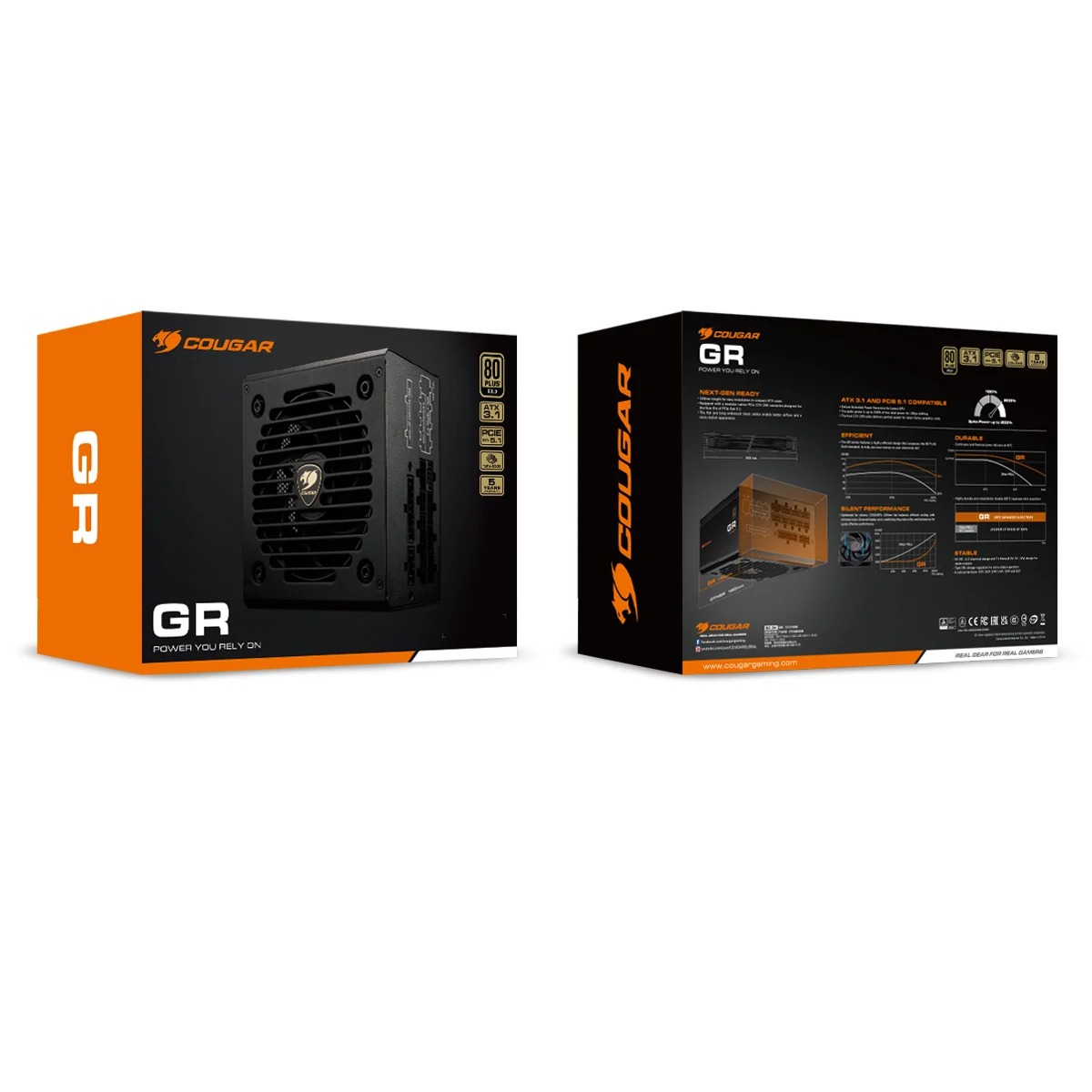Cougar 美洲獅 GR 750w 日系電源供應器 金牌 全模組 新版本3.1 ATX